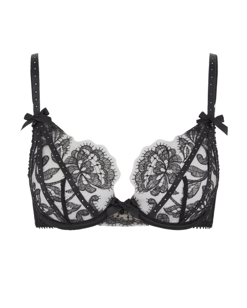 Krystabell Plunge Underwired Bra in Black | By Agent Provocateur New In