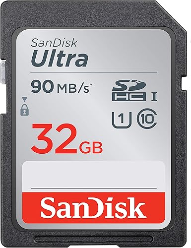 SanDisk 32GB Ultra SDHC UHS-I Memory Card - 90MB/s, C10, U1, Full HD, SD Card - SDSDUNR-032G-GN6IN - 32GB - Memory Card