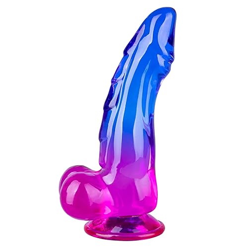 Monster Dildo Dragon Fantasy Dildo,7.8 Inch Realistic Clear Dildo with Strong Suction Cup, Thick Dildo for Vaginal and Anal Stimulation, Adult Sex Toy for Women and Couples