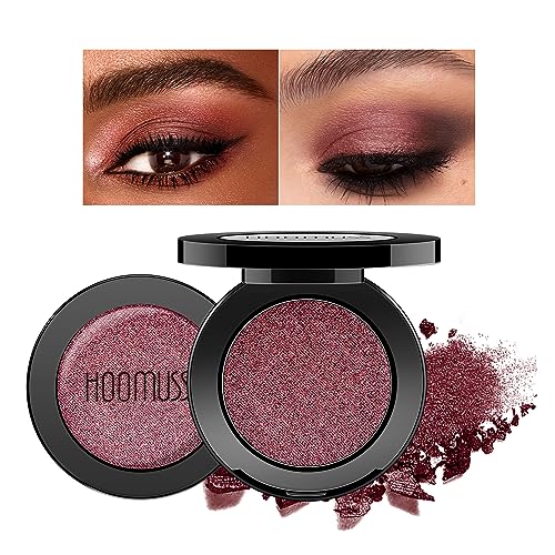 HOOMUSS Burgundy Red Eyeshadow Shimmer Handmade Gothic Eye Sahdow Makeup Palette for Halloween, High Pigmented & Long Lasting, Intense Color Wine Red Matte Eyeshadow (Wine Red) - Wine Red