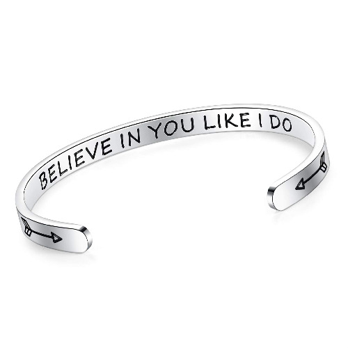 SAM & LORI Personalized Bracelets for Teen Girls/Women-Inspirational Jewelry Gifts (Various Designs) for Best Friend/Mom/Daughter/Sister - Adjustable Bracelet in a Pretty Gift Box - 0-Believe in you like I do