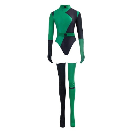 BYHai Shego Cosplay Costume Jumpsuit Shego Halloween Costume Sexy Bodysuit Super Villain Costumes for Adults Women - Large