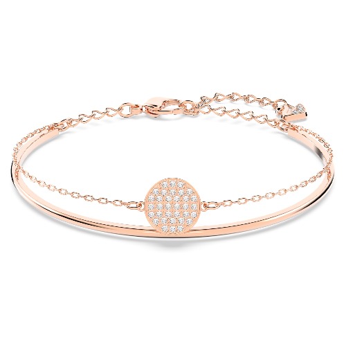 Swarovski Ginger Jewelry Collection, Clear Crystals, Grey Crystals, Blue Crystals - White Rose gold-tone plated