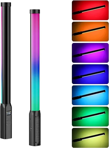 Ulanzi VL119 RGB Handheld Stick Tube Light Wand LED Video Light CRI 95+ 2600mAh for Video, Photography, Wedding, Studio, 2500K-9000K CRI: 95 (70min @ Max Brightness) New Version 1-Year Warranty, USB