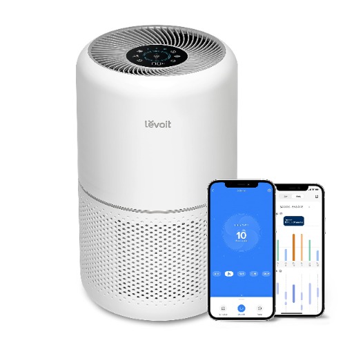 LEVOIT Smart Air Purifier for Home Bedroom, H13 HEPA Air Filter with Real Time Air Quality Sensor, Removes 99.97% Pollen Allergies Dust Odours, Alexa Enabled Air Cleaner with Quiet Auto Mode, Core300S - 40m²