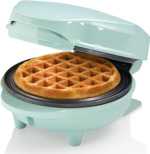Small Belgian Waffle Iron  - non-stick coating - Mint