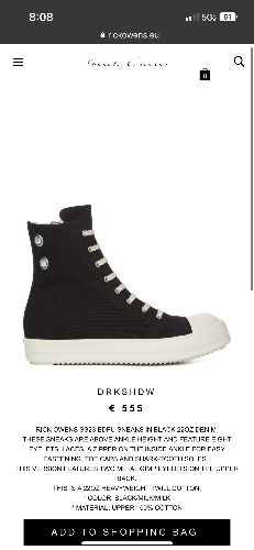 Rick Owen’s DRKSHDW