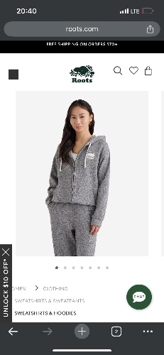 Roots organic original salt and pepper hoodie