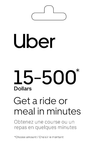 Uber gift card $25