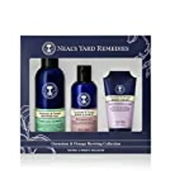Neal's Yard Remedies | Uplifting Geranium & Orange Collection | Gift Set for Women | Reviving Essential Oils | Body Lotion, Shower Gel & Hand Cream | Pack of 3