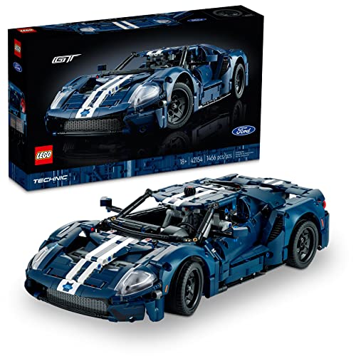 LEGO Technic 2022 Ford GT 42154 Car Model Kit for Adults to Build, Collectible Set, 1:12 Scale Supercar with Authentic Features, Gift Idea That Fuels Creativity and Imagination - Standard Packaging