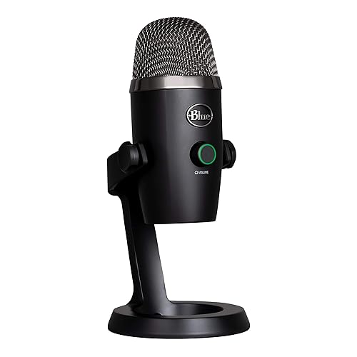Blue Yeti Nano Premium USB Mic for Recording, Streaming, Gaming, Podcasting on PC and Mac, Condenser Microphone with Blue VO!CE Effects, Cardioid and Omni, No-Latency Monitoring - Black - Black - Microphone