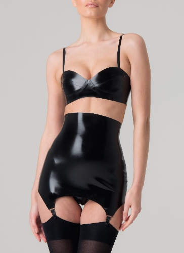 Latex Kiss Lingerie Set | XS / Black