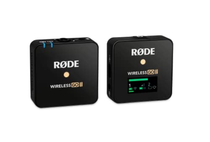 RØDE Wireless Go II Single Ultra-Compact Dual-Channel Wireless Microphone System with a Built-in Microphone and On-Board Recording for Filmmaking, Interviews and Content Creation (Single Set) - Microphone