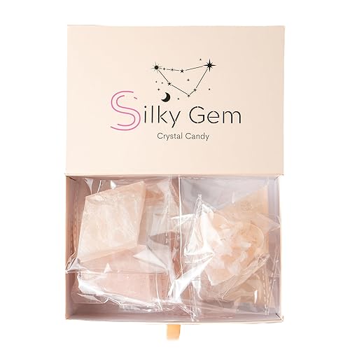 Silky Gem - Edible Crystal Candy, Clusters, Lychee Rose, Kohakutou, Edible Gem, Vegan, Gluten Free, ASMR - Rose-Lychee