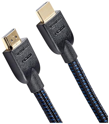 Amazon Basics High-Speed HDMI Cable (18Gbps, 4K/60Hz) - 15 Feet, Nylon-Braided for Television - 1-Pack - 15 Feet