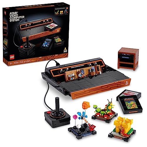 LEGO Icons Atari 2600 Building Set 10306 - Retro Video Game Console and Gaming Cartridge Replicas, Featuring Minifigure and Joystick, Nostalgic 80s Gift for Gamers and Adults - Standard Packaging