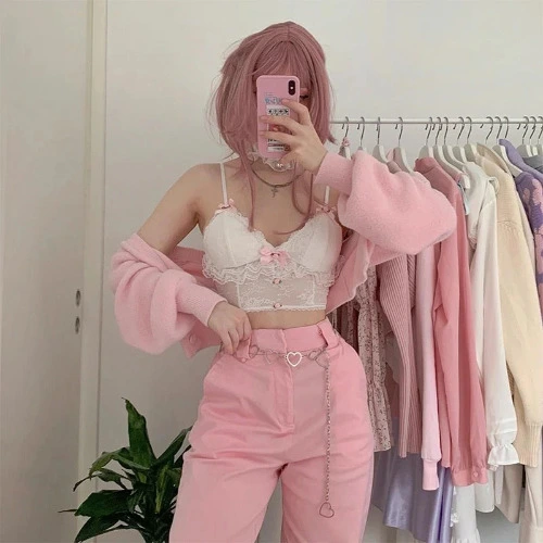 Rosebud Nymphette Crop Top - S / Top Only