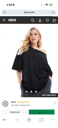 Oversize black tee