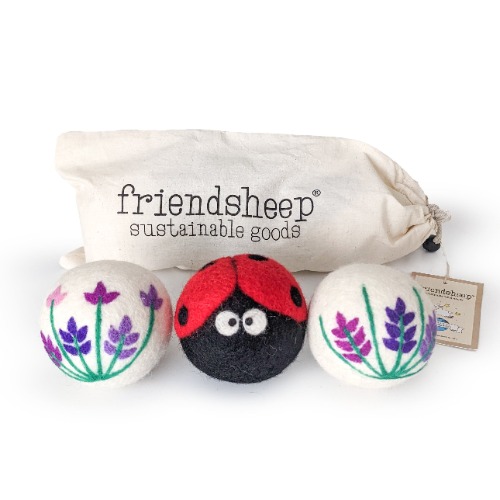 lavender fields ladybug wool dryer balls