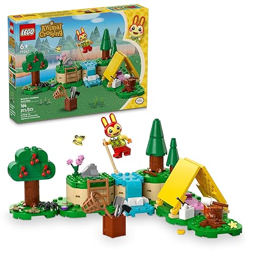 LEGO Animal Crossing Bunnie’s Outdoor Activities Buildable Creative Playset for Kids, Includes Video Game Toy Minifigures Tent and Rabbit, Animal Crossing Toy for Girls and Boys Aged 6 and Up, 77047 - Multicolor