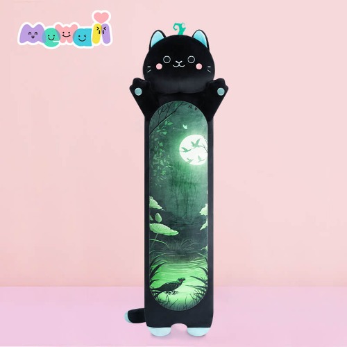 MeWaii® Loooong Family Original Design Long Witch Cat Plush Giant Stuffed Animal Kawaii Plush Pillow Squishy Toy