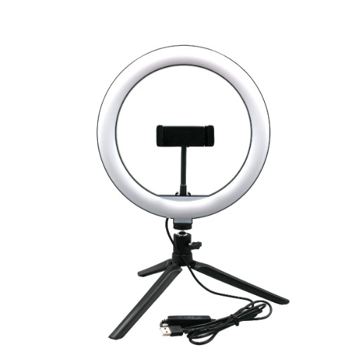 Ultra Bright 10" LED Ring Light with Phone Holder and Table Top Tripod