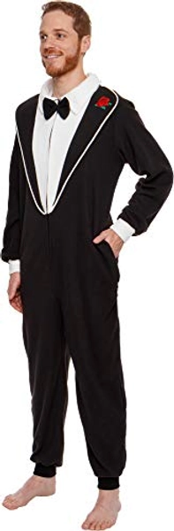 Silver Lilly One Piece Tuxedo Costume - Adult Novelty Cosplay Jumpsuit