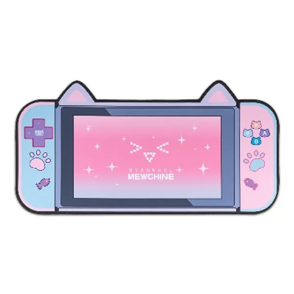 GeekShare Cute Cat Ear Mouse Pad - Non-Slip Rubber Base for Keyboard and Mouse, Perfect for Gaming, Writing, or Home Office Work (Mouse pad)