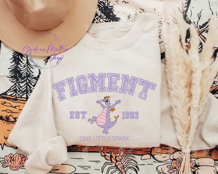 Vintage Figment Sweatshirt, Figment est 1983 Sweatshirt, Disneyland Sweatshirt, Epcot Sweatshirt, Figment Journey Into Imagination, HA