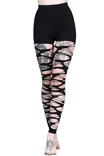 Killstar Carved Up Slashed Tights