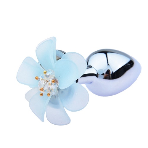 Delicate Floral Earpiece - Blue
