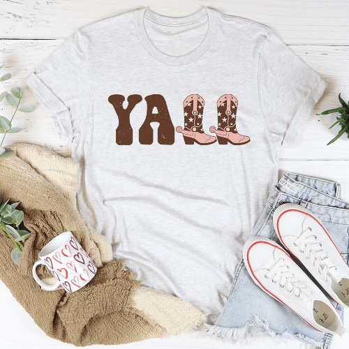 Cowboy Boots Tee - Ash / XL