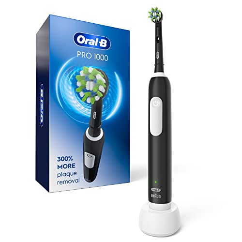 Oral-B Pro 1000 Rechargeable Electric Toothbrush, Black - Black - 1 Count (Pack of 1)