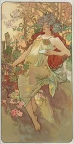 Mucha Framed Print - Automne