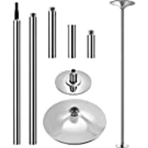 Yaheetech Professional Stripper Pole Spinning Static Dancing Pole Portable Removable 45mm Dance Pole Kit for Exercise Club Party Pub Home w/Tools