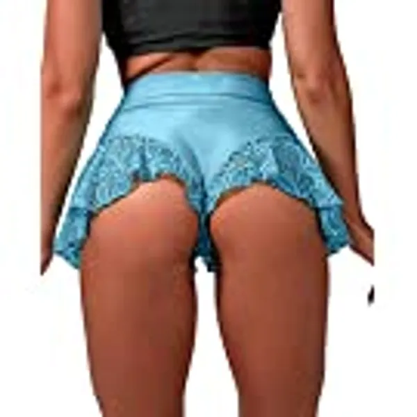 BZB Women's Cut Out Yoga Shorts Scrunch Booty Hot Pants High Waist Gym Workout Active Butt Lifting Sports Leggings