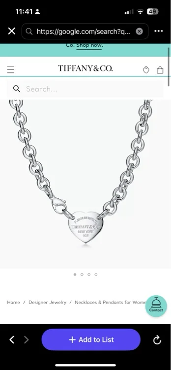 Return to Tiffany® Heart Tag Chain Link Choker