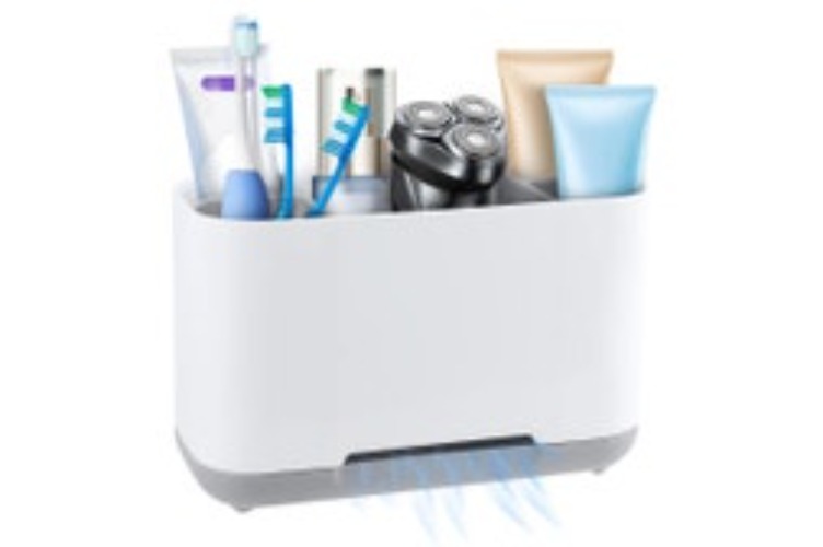 Toothbrush and Toothpaste Organizer - Grey