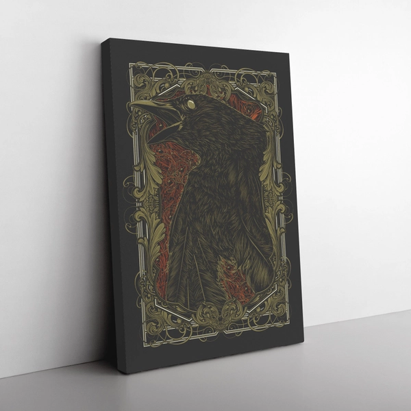 Death of a Crow Rectangle Canvas Wrap