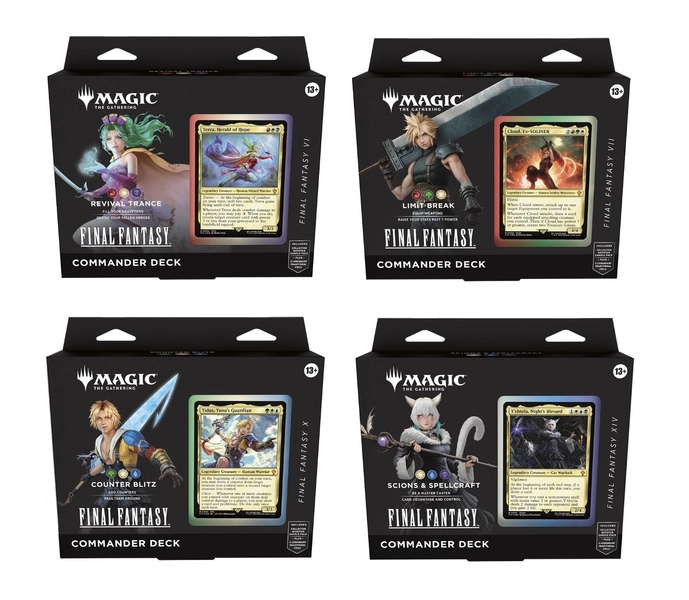 -Set of 4- Commander Decks FINAL FANTASY FIN MTG