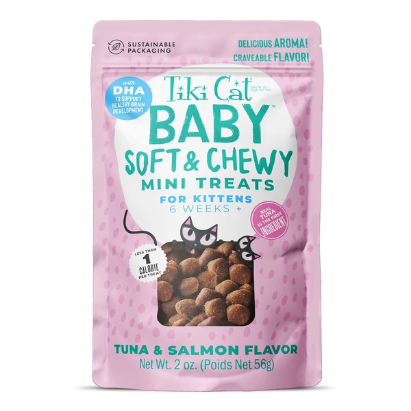 Tiki Cat - Kitten, Baby, Treats, Soft & Chewy, Tuna & Salmon, 2 OZ