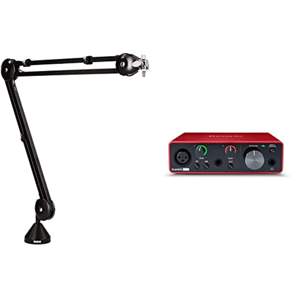 Rode PSA1 & Focusrite Scarlett Solo 3rd Gen USB Audio Interface, for the Guitarist, Vocalist, Podcaster or Producer — High-Fidelity, Studio Quality Recording, and All the Software You Need to Record