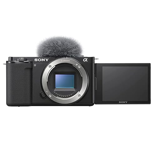 Sony Alpha ZV-E10 APS-C Mirrorless Interchangeable Lens Vlog Camera (Pivoting Screen for Vlogging, 4K Video, Real-Time Eye Auto Focus) Black - ZVE10B