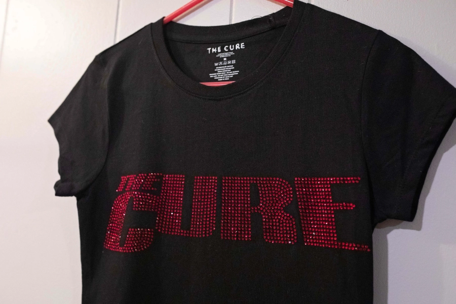 The Cure, Rhinestone Studded, The Cure Band, T-Shirt, Ladies Medium, NWT