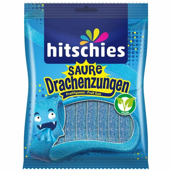 Hitschies Sour Dragon Tongues blue 125g – buy online now! Hitschler –, £ 1,99