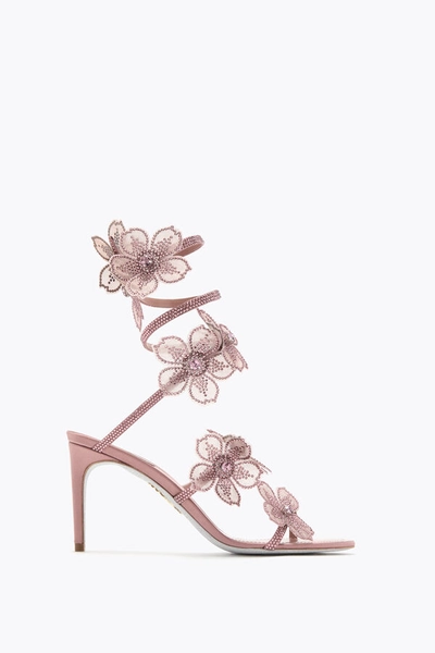 PEACH FLOWER SANDALEN 80 IN BLUSH PINK