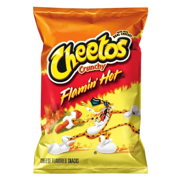 Cheetos Crunchy Flamin hot 8 oz (226G) Groot - Amerikaanse producten - Surinaamse toko
