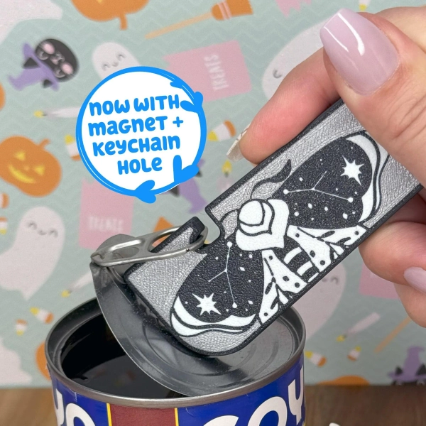 Tab Buddy XL Luna Moth: Unique Birthday Halloween mystic present gift magnet, Food pet can opener help for long nails, sore hands, arthritis