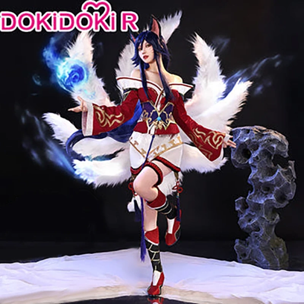 【Costume Ready For Ship】【Size XS-2XL】DokiDoki-R Game Cosplay Costume Red Dress Fox